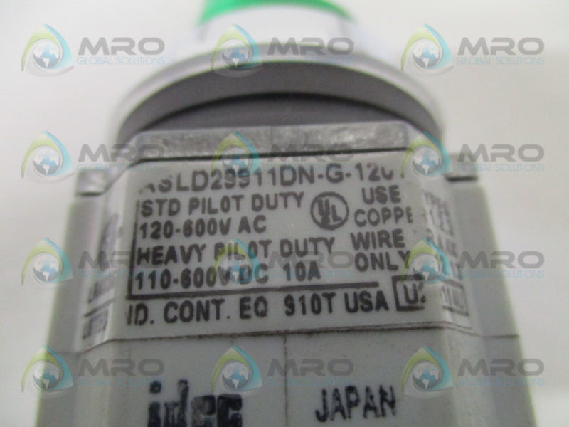 IDEC ASLD29911DN-G-120V GREEN SELECTOR PUSHBUTTON SWITCH NSNP