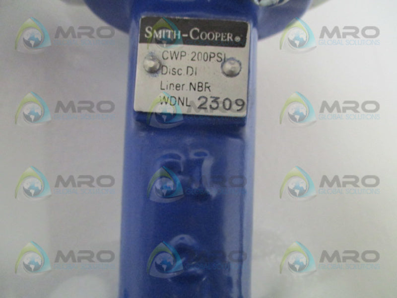 SMITH-COOPER WDNL2309 DN50 BUTTERFLY VALVE 2" 200 PSI NSNP