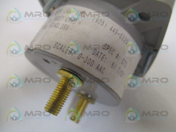 YOKOGAWA 230240LSRX PANEL METER 0-300 AC AMPS NSMP