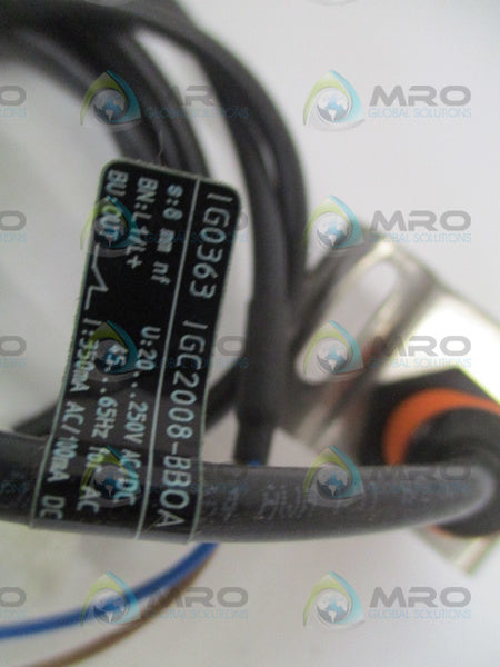 IFM EFECTOR IG0363 INDUCTIVE PROXIMITY SENSOR UNMP