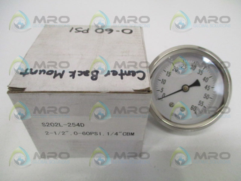 PIC S202L-254D PRESSURE GAUGE 0-60 PSI NSMP