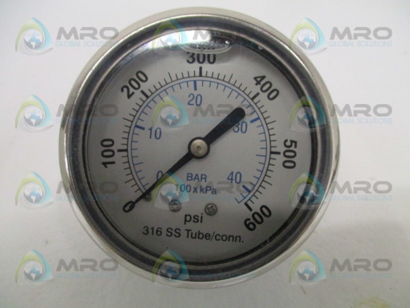 MILJOCO PLF259810 PRESSURE GAUGE 0-600 PSI/BAR NSMP