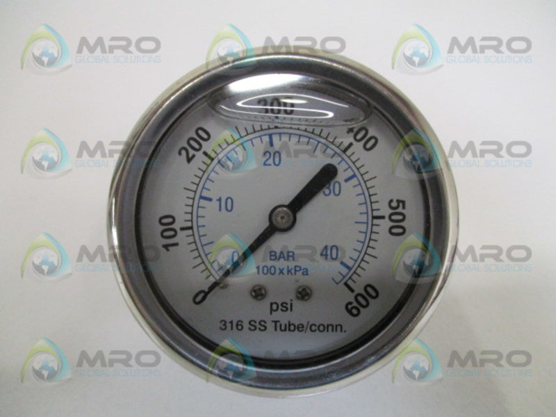 PIC SEC-302DFW-254K PRESSURE GAUGE 0-600 PSI/KPA/BAR NSMP