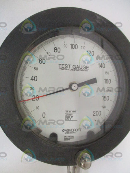 ASHCROFT 0-200 PSI TEST GAUGE 7-1/2" (AS PICTURED)  UNMP