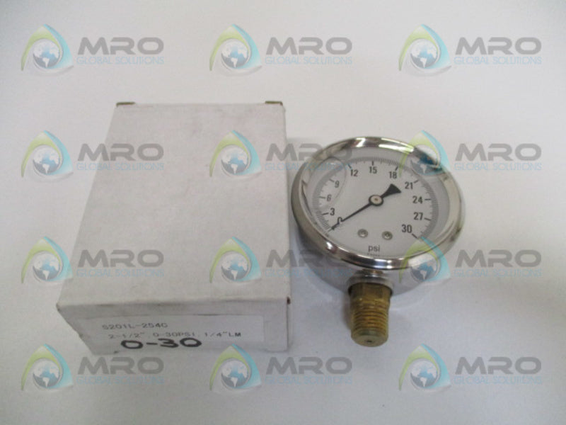 PIC S201L-254C PRESSURE GAUGE 0-30 PSI NSMP