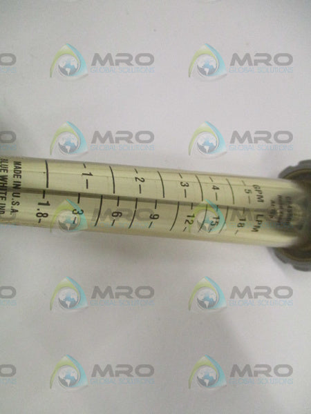 BLUE WHITE CF45500LHN-8 FLOW METER 0-5 GPM/ 1.8-18 LPM  NSMP