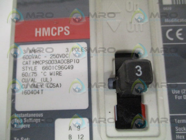 EATON HMCPS003A0CBP10 CIRCUIT BREAKER 3A  UNMP