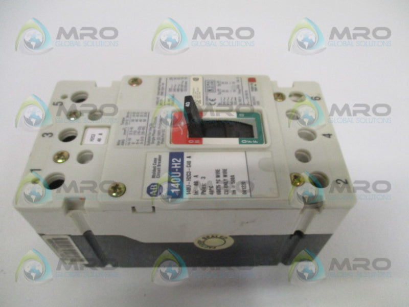 ALLEN BRADLEY 140U-H2C3-C40 SER. A CIRCUIT BREAKER 40A  UNMP