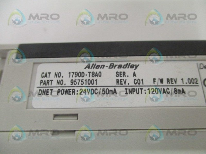 ALLEN BRADLEY CompactBlock LDX 1790D-T8A0 SER. A TERMINAL BLOCK  UNMP