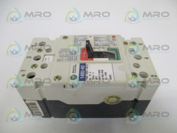 ALLEN BRADLEY 140U-H2C3-C15 SER. A CIRCUIT BREAKER 15A  UNMP