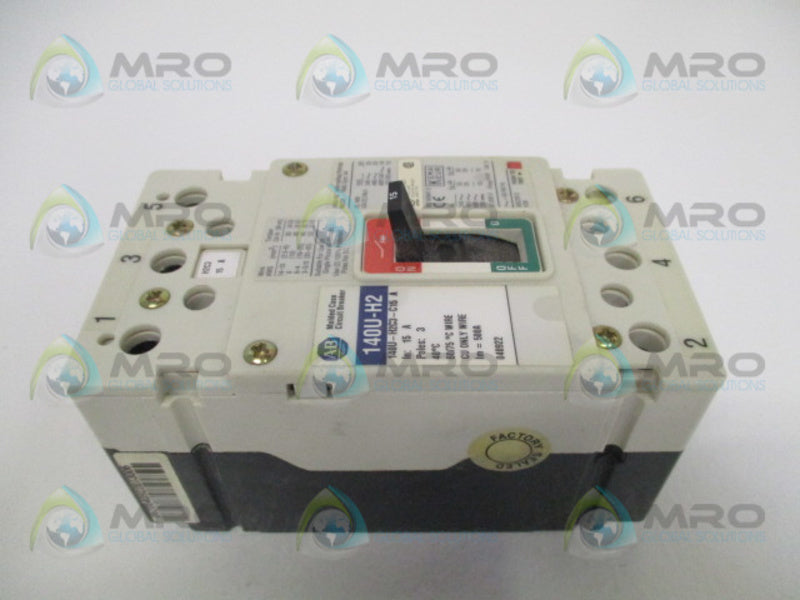 ALLEN BRADLEY 140U-H2C3-C15 SER. A CIRCUIT BREAKER 15A  UNMP