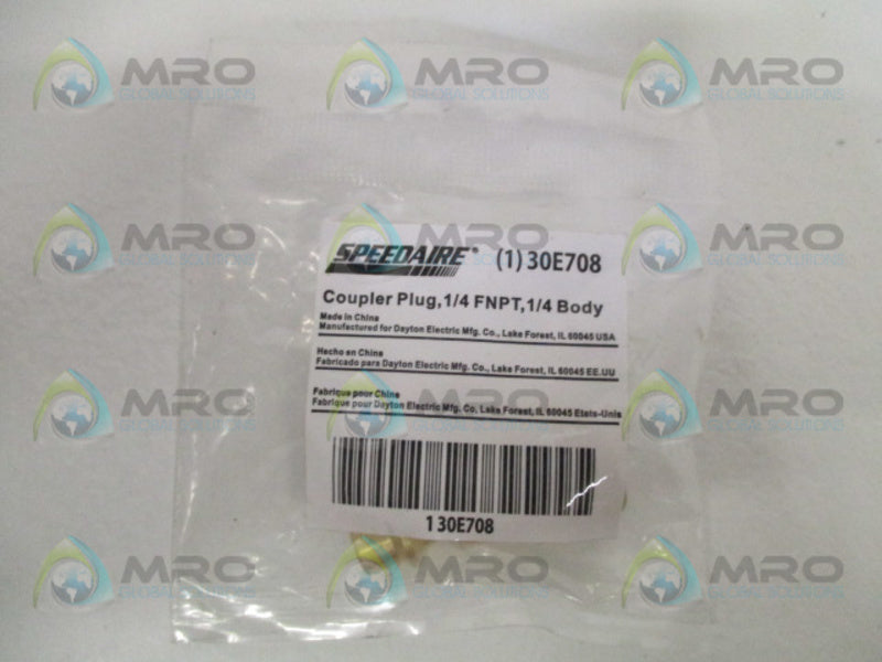 SPEEDAIRE 30E708 COUPLER PLUG 1/4"   NSMP