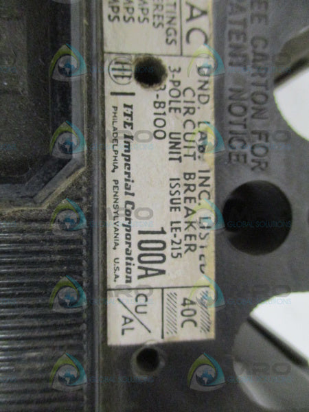ITE EF3-B100 CIRCUIT BREAKER 100A (CRACKED) UNMP