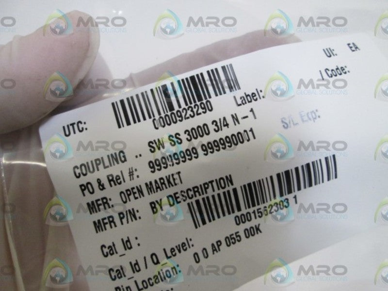 OPEN MARKET COUPLING SW SS 3000 3/4 N-1 NSNP