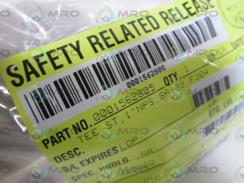 TEE ST, 1" NPS, SA182, F304 0001562805  NSNP