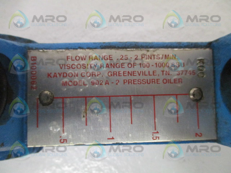 KAYDON 902A-2 OIL FLOW INDICATOR .25-2 PINTS/MIN (AS PICTURED) UNMP