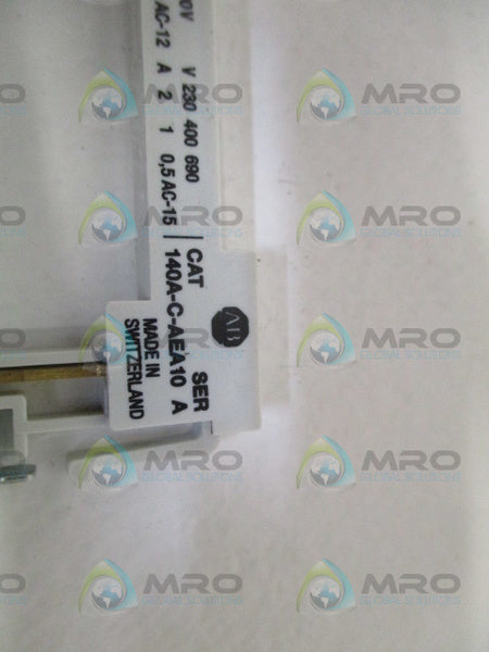 ALLEN BRADLEY 140A-C-AEA10 SER. A AUXILIARY CONTACT BLOCK  UNMP