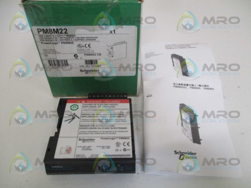 SCHNEIDER PowerLogic PM8M22 2-INPUT & 2-OUTPUT MODULE NSMP