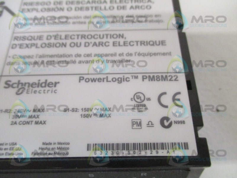 SCHNEIDER PowerLogic PM8M22 2-INPUT & 2-OUTPUT MODULE NSMP