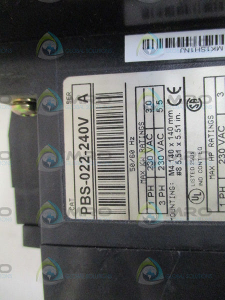 SPRECHER+SCHUH PBS-022-240V SOFTSTARTER CONTROL UNMP
