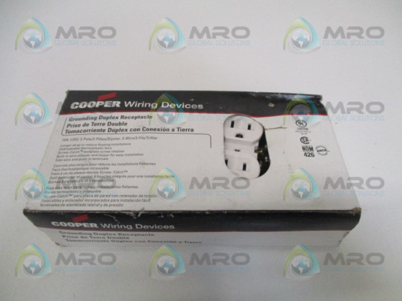 COOPER 270W GROUNDING DUPLEX RECEPTACLE (PKG OF 10)  NSFS