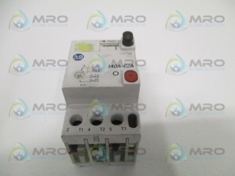 ALLEN BRADLEY 140A-C2A-A25 SER. A CIRCUIT BREAKER 0.16-0.25A  UNMP