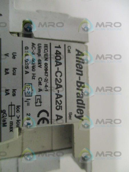 ALLEN BRADLEY 140A-C2A-A25 SER. A CIRCUIT BREAKER 0.16-0.25A  UNMP