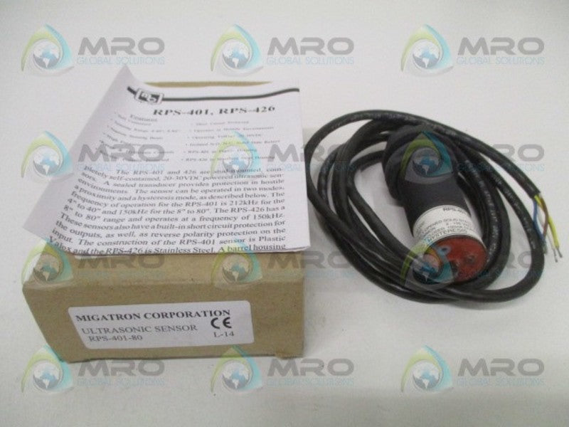 MIGATRON RPS-401-80 ULTRASONIC SENSOR NSMP