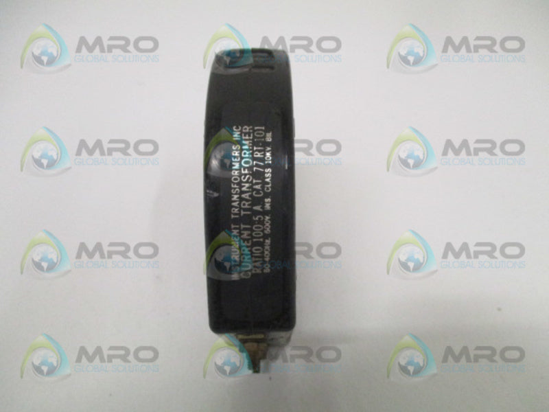 INSTRUMENT TRANSFORMERS 77RT-101 CURRENT TRANSFORMER RATIO 100:5 A NSNP