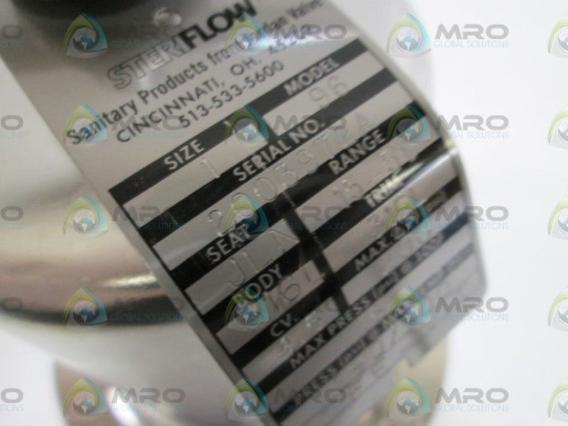 STERFLOW VALVE SIZE 1" MODEL 96 NSNP