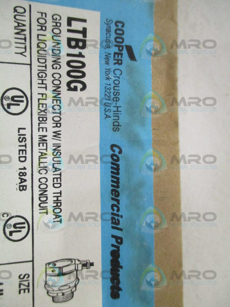 CROUSE-HINDS LTB100G GROUDING CONNECTOR 1"  NSNP