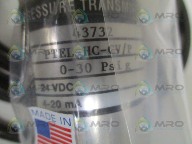 PMC PTEL-HC-CV/P PRESSURE TRANSMITTER 0-30 PSIG NSNP