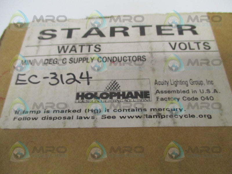 HOLOPHANE EC-3124 STARTER NSMP