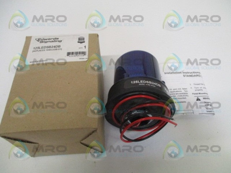 EDWARDS SIGNALING 125LEDSB24DB BLUE FLASHING STEADY LIGHT  NSMP