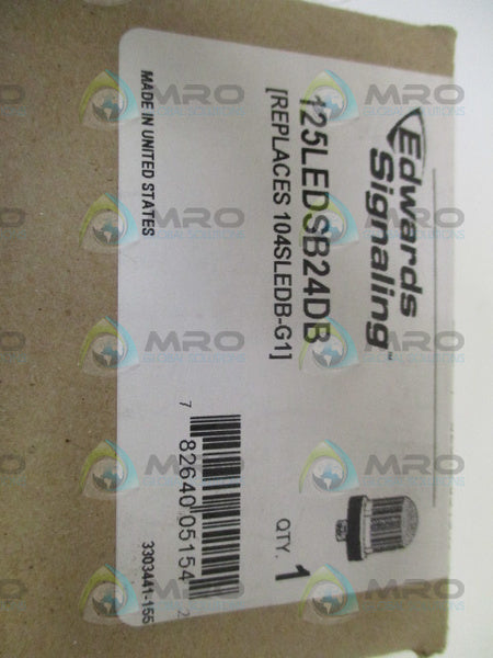 EDWARDS SIGNALING 125LEDSB24DB BLUE FLASHING STEADY LIGHT  NSMP