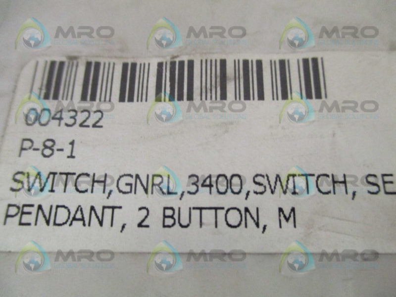 MCGILL 3400 2-PUSHBUTTON PENDANT STATION (AS PICTURED) NSNP