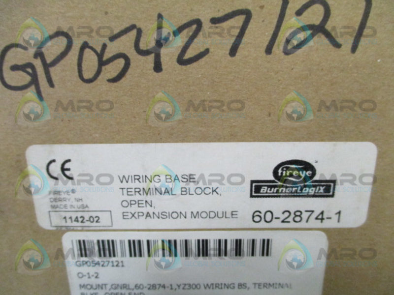 FIREYE 60-2874-1 WIRING BASE  NSMP