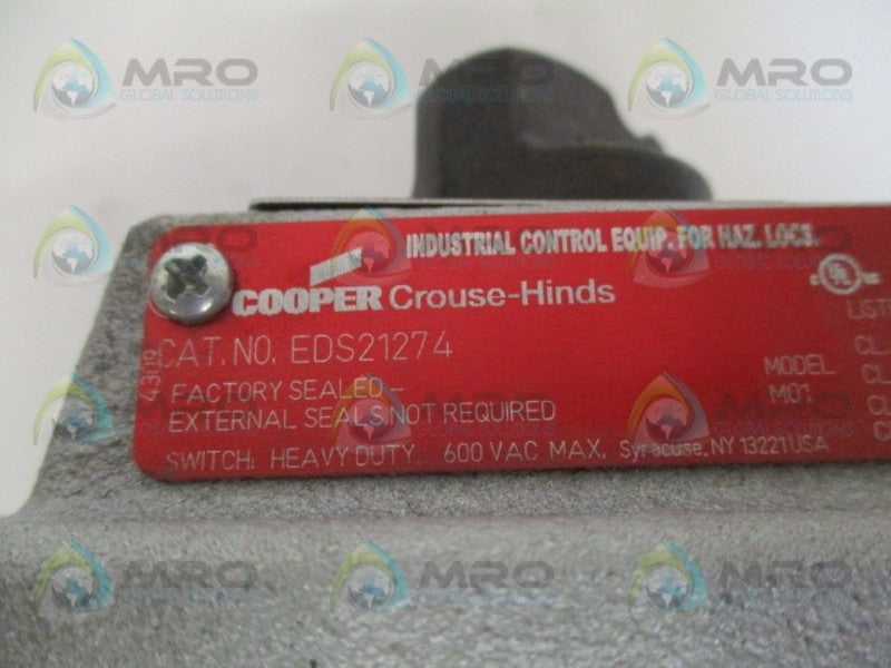 CROUSE-HINDS EDS21274 SELECTOR SWITCH STATION 3/4"  NSMP