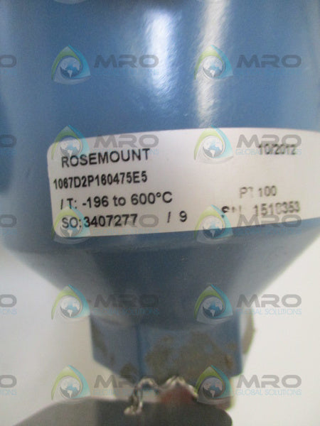 ROSEMOUNT 1057D2P160475E5 TEMPERATURE TRANSMITTER -196/600 C 1-1/2"  UNMP