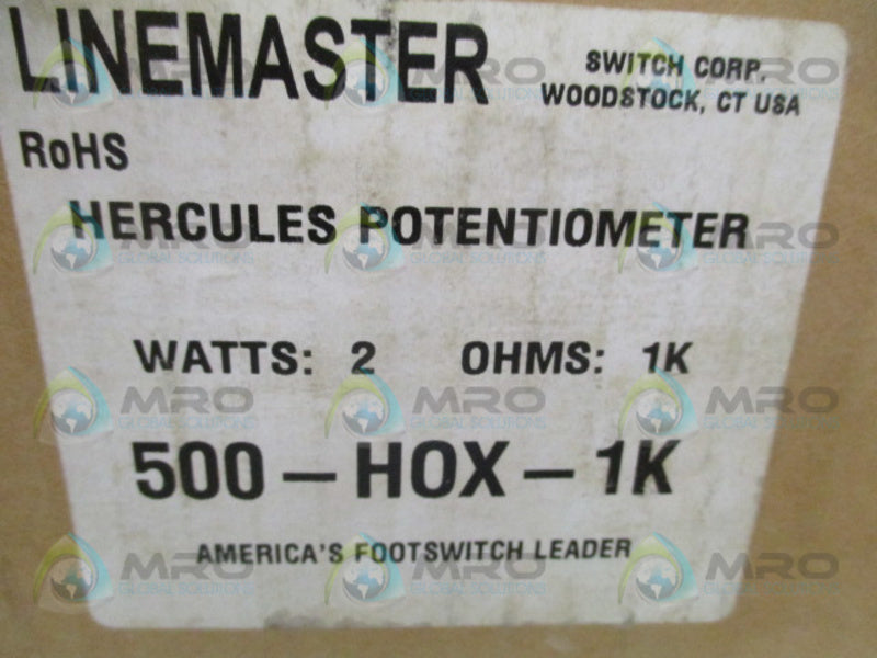 LINEMASTER HERCULES 500-HOX-1K FOOT CONTROL 2W 1K OHMS NSMP