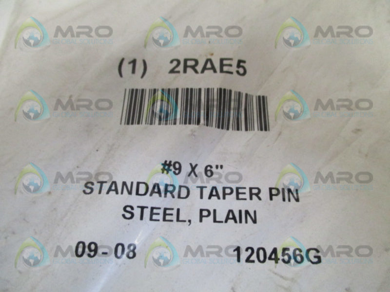 GRAINGER 2RAE5 STANDARD TAPER PIN 6" NSMP
