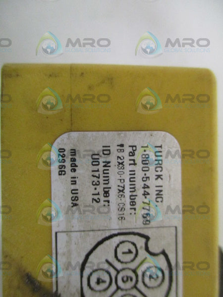 TURCK VB2X30-P7X6-CS16 JUNCTION BOX UNMP