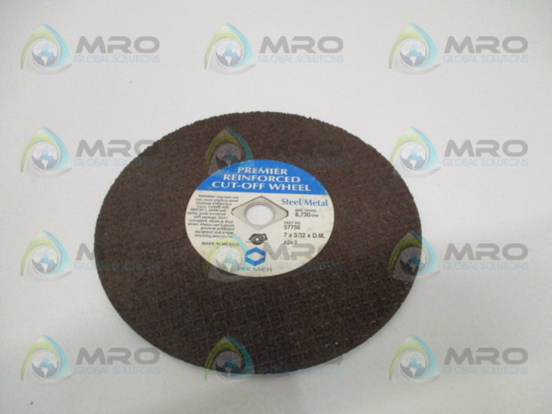 PREMEIER 57756 REINFORCED CUT-OFF WHEEL 7x3/32 NSNP