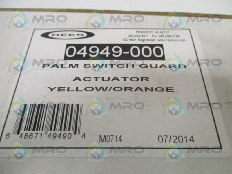 REES 04949-000 YELLOW PALM SWITCH GUARD ACTUATOR NSMP