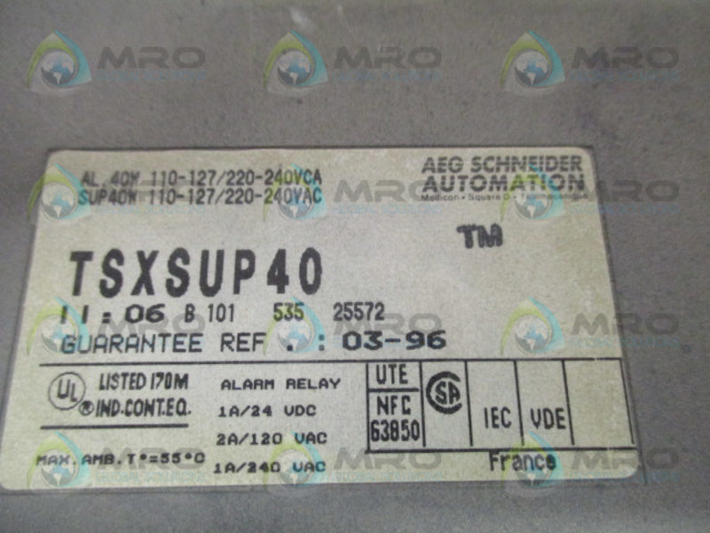 TELEMECANIQUE TSX7 TSXSUP40 POWER SUPPLY NSNP