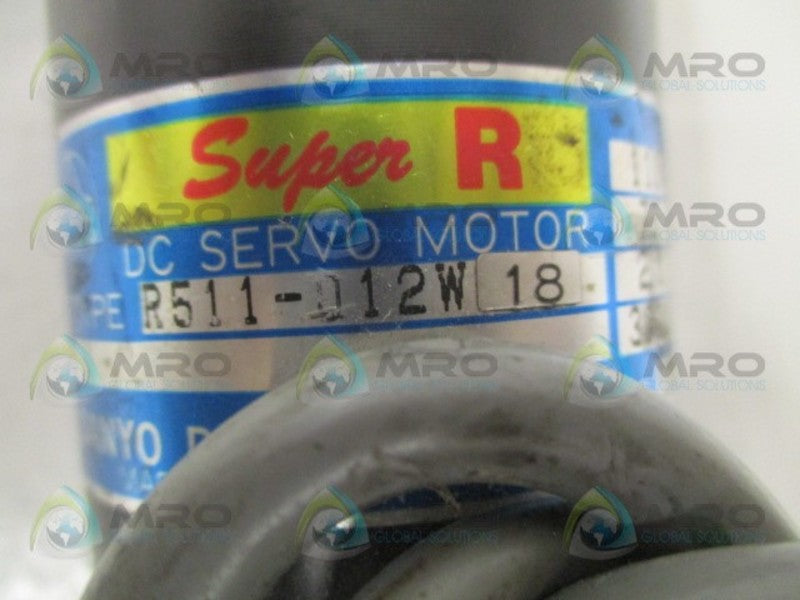 SANYO R511-012W18 E501000C30 DC SERVO MOTOR 3000 RPM UNMP