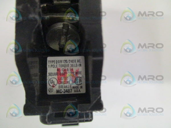 SQUARE D QOB110 CIRCUIT BREAKER 10A UNMP