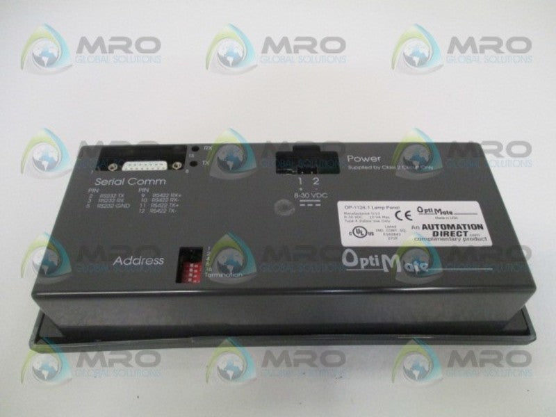 OPTI MATE OP-1124-1 LAMP PANEL NSMP