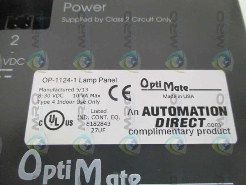 OPTI MATE OP-1124-1 LAMP PANEL NSMP