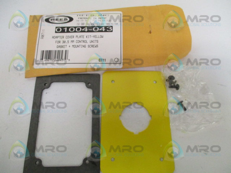 REES 01004-043 YELLOW ADAPTER COVER PLATE KIT  NSMP